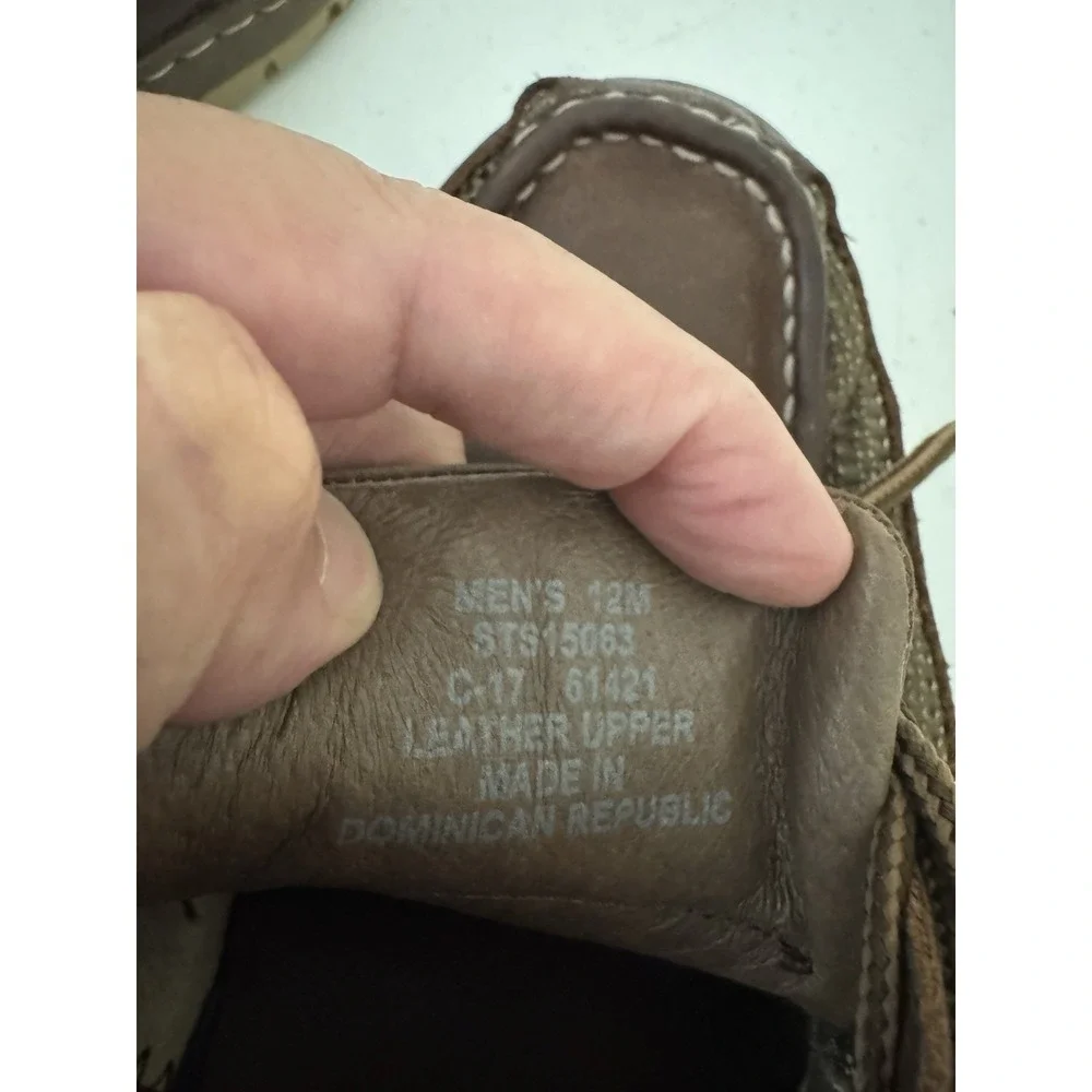 Sperry Top-Sider Men's 12M Tarpon 2-Eye Boat Shoe Brown Leather Memory Foam